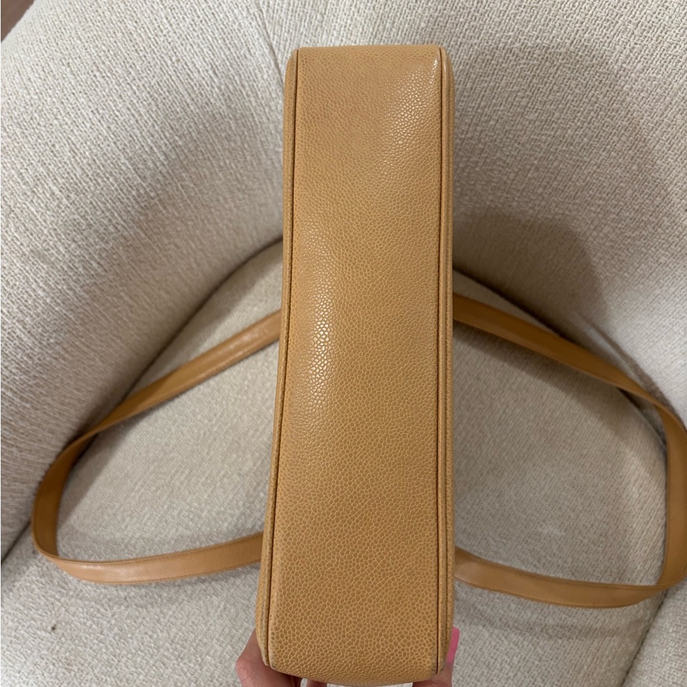Authentic CHANEL brown caviar leather coco mark tote - Picture 6 of 15
